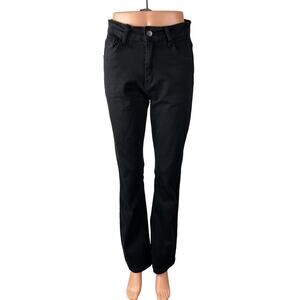 Roswear Women's Black High Waisted Slim Fit Flared Bootcut Denim Jeans Size M